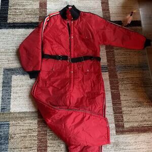 Vintage DAVCO Dave Goldberg Snowmobile Suit Custom Crafted Women’s Large Red